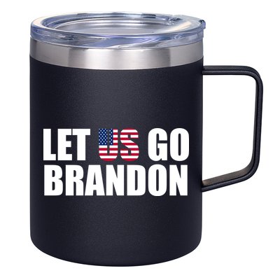 Let Us Go Brandon, Funny Anti Biden Chant Let's Go Brandon 12oz Stainless Steel Coffee Mug