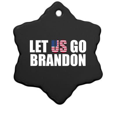 Let Us Go Brandon, Funny Anti Biden Chant Let's Go Brandon Ceramic Star Ornament