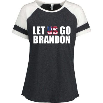 Let Us Go Brandon, Funny Anti Biden Chant Let's Go Brandon Enza Ladies Jersey Colorblock Tee