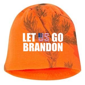 Let Us Go Brandon, Funny Anti Biden Chant Let's Go Brandon Kati - Camo Knit Beanie