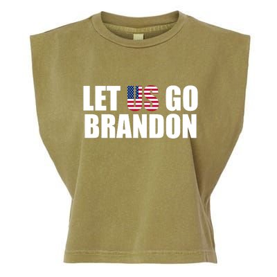 Let Us Go Brandon, Funny Anti Biden Chant Let's Go Brandon Garment-Dyed Women's Muscle Tee