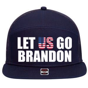 Let Us Go Brandon, Funny Anti Biden Chant Let's Go Brandon 7 Panel Mesh Trucker Snapback Hat