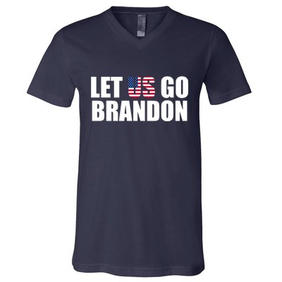 Let Us Go Brandon, Funny Anti Biden Chant Let's Go Brandon V-Neck T-Shirt