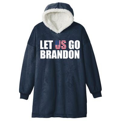 Let Us Go Brandon, Funny Anti Biden Chant Let's Go Brandon Hooded Wearable Blanket