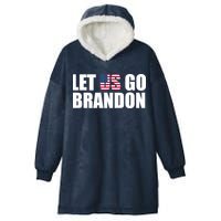 Let Us Go Brandon, Funny Anti Biden Chant Let's Go Brandon Hooded Wearable Blanket