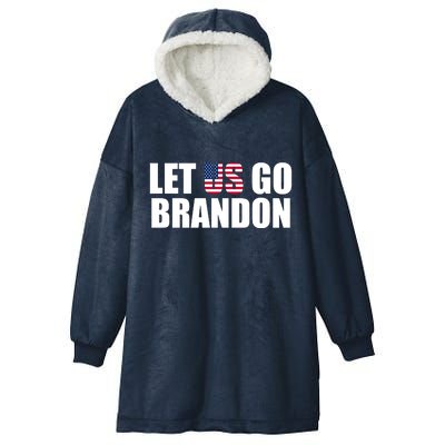 Let Us Go Brandon, Funny Anti Biden Chant Let's Go Brandon Hooded Wearable Blanket