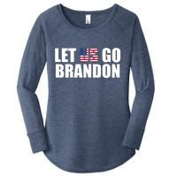 Let Us Go Brandon, Funny Anti Biden Chant Let's Go Brandon Women's Perfect Tri Tunic Long Sleeve Shirt