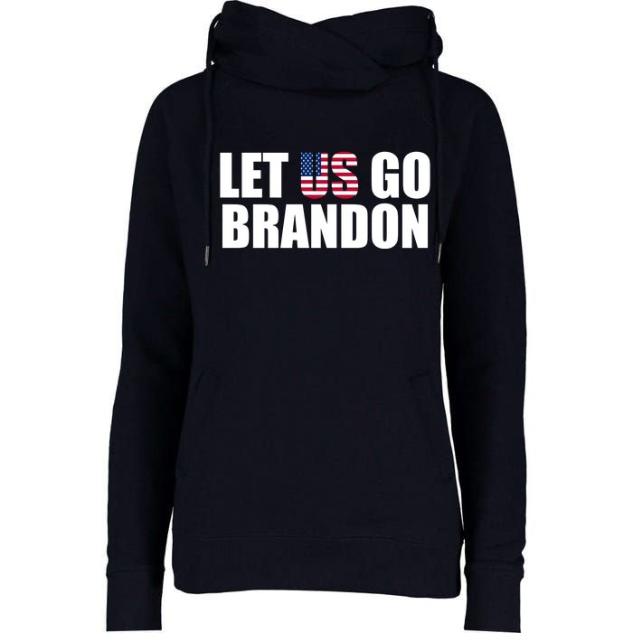 Let Us Go Brandon, Funny Anti Biden Chant Let's Go Brandon Womens Funnel Neck Pullover Hood