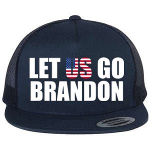 Let Us Go Brandon, Funny Anti Biden Chant Let's Go Brandon Flat Bill Trucker Hat