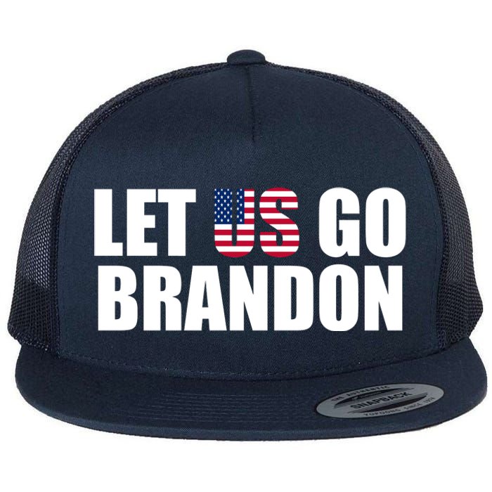 Let Us Go Brandon, Funny Anti Biden Chant Let's Go Brandon Flat Bill Trucker Hat