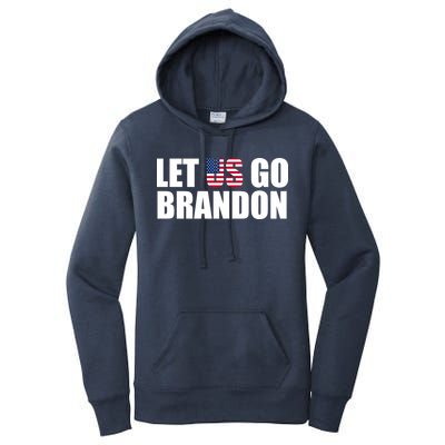 Let Us Go Brandon, Funny Anti Biden Chant Let's Go Brandon Women's Pullover Hoodie