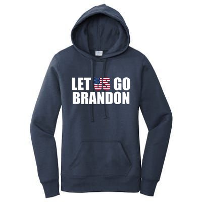 Let Us Go Brandon, Funny Anti Biden Chant Let's Go Brandon Women's Pullover Hoodie