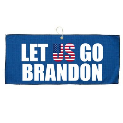 Let Us Go Brandon, Funny Anti Biden Chant Let's Go Brandon Large Microfiber Waffle Golf Towel