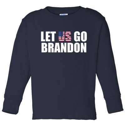 Let Us Go Brandon, Funny Anti Biden Chant Let's Go Brandon Toddler Long Sleeve Shirt