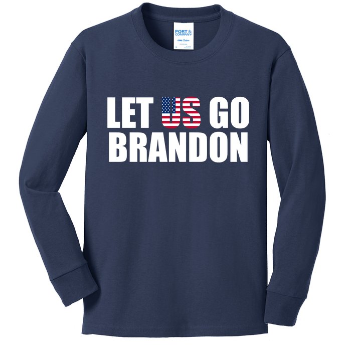 Let Us Go Brandon, Funny Anti Biden Chant Let's Go Brandon Kids Long Sleeve Shirt