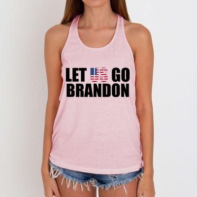 Let Us Go Brandon, Funny Anti Biden Chant Let's Go Brandon Women's Knotted Racerback Tank