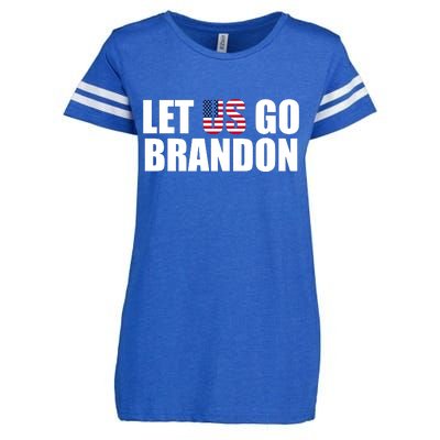 Let Us Go Brandon, Funny Anti Biden Chant Let's Go Brandon Enza Ladies Jersey Football T-Shirt