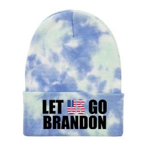 Let Us Go Brandon, Funny Anti Biden Chant Let's Go Brandon Tie Dye 12in Knit Beanie