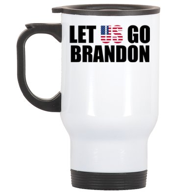 Let Us Go Brandon, Funny Anti Biden Chant Let's Go Brandon Stainless Steel Travel Mug