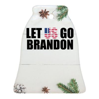 Let Us Go Brandon, Funny Anti Biden Chant Let's Go Brandon Ceramic Bell Ornament