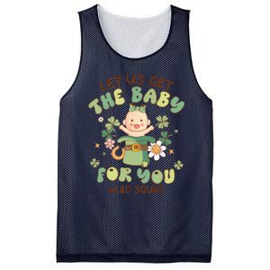 Let Us Get The Baby For You Funny St Patricks Day L&D Mesh Reversible Basketball Jersey Tank