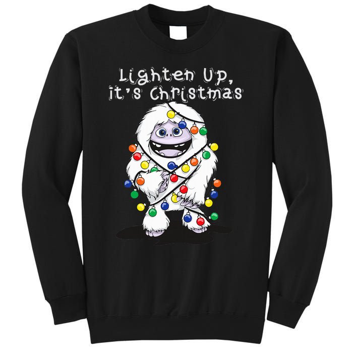 Lighten Up Its Christmas Yeti Abominable Snowman Bigfoot Sweatshirt