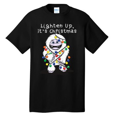 Lighten Up Its Christmas Yeti Abominable Snowman Bigfoot Tall T-Shirt