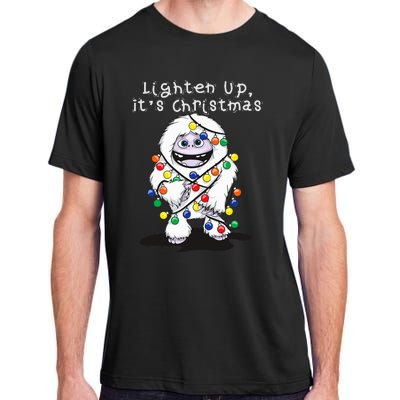 Lighten Up Its Christmas Yeti Abominable Snowman Bigfoot Adult ChromaSoft Performance T-Shirt