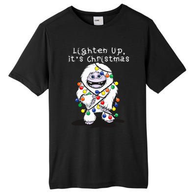 Lighten Up Its Christmas Yeti Abominable Snowman Bigfoot Tall Fusion ChromaSoft Performance T-Shirt