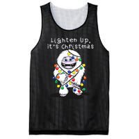 Lighten Up Its Christmas Yeti Abominable Snowman Bigfoot Mesh Reversible Basketball Jersey Tank