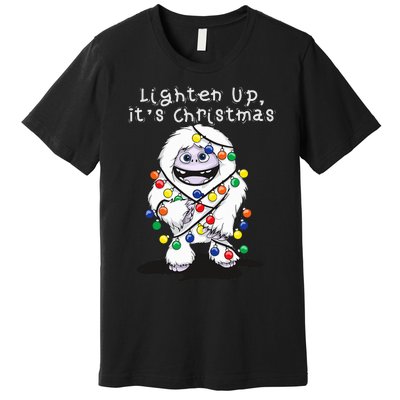 Lighten Up Its Christmas Yeti Abominable Snowman Bigfoot Premium T-Shirt