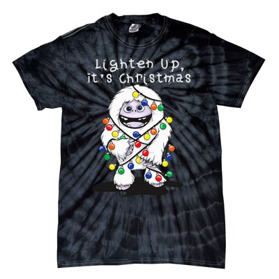 Lighten Up Its Christmas Yeti Abominable Snowman Bigfoot Tie-Dye T-Shirt