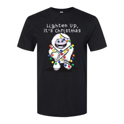 Lighten Up Its Christmas Yeti Abominable Snowman Bigfoot Softstyle CVC T-Shirt