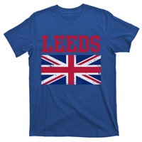 Leeds Union Jack United Kingdom British Flag Vintage Faded Gift T-Shirt