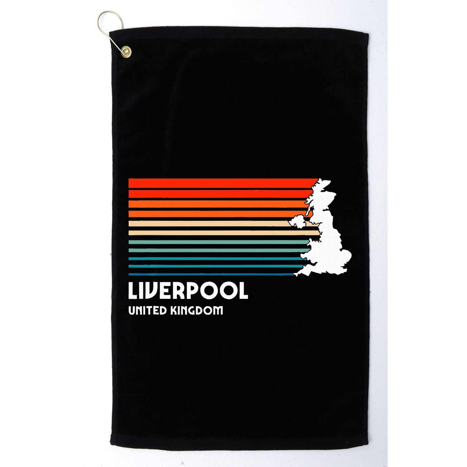 Liverpool United Kingdom Retro Vintage Style Uk Graphic Golf Towel