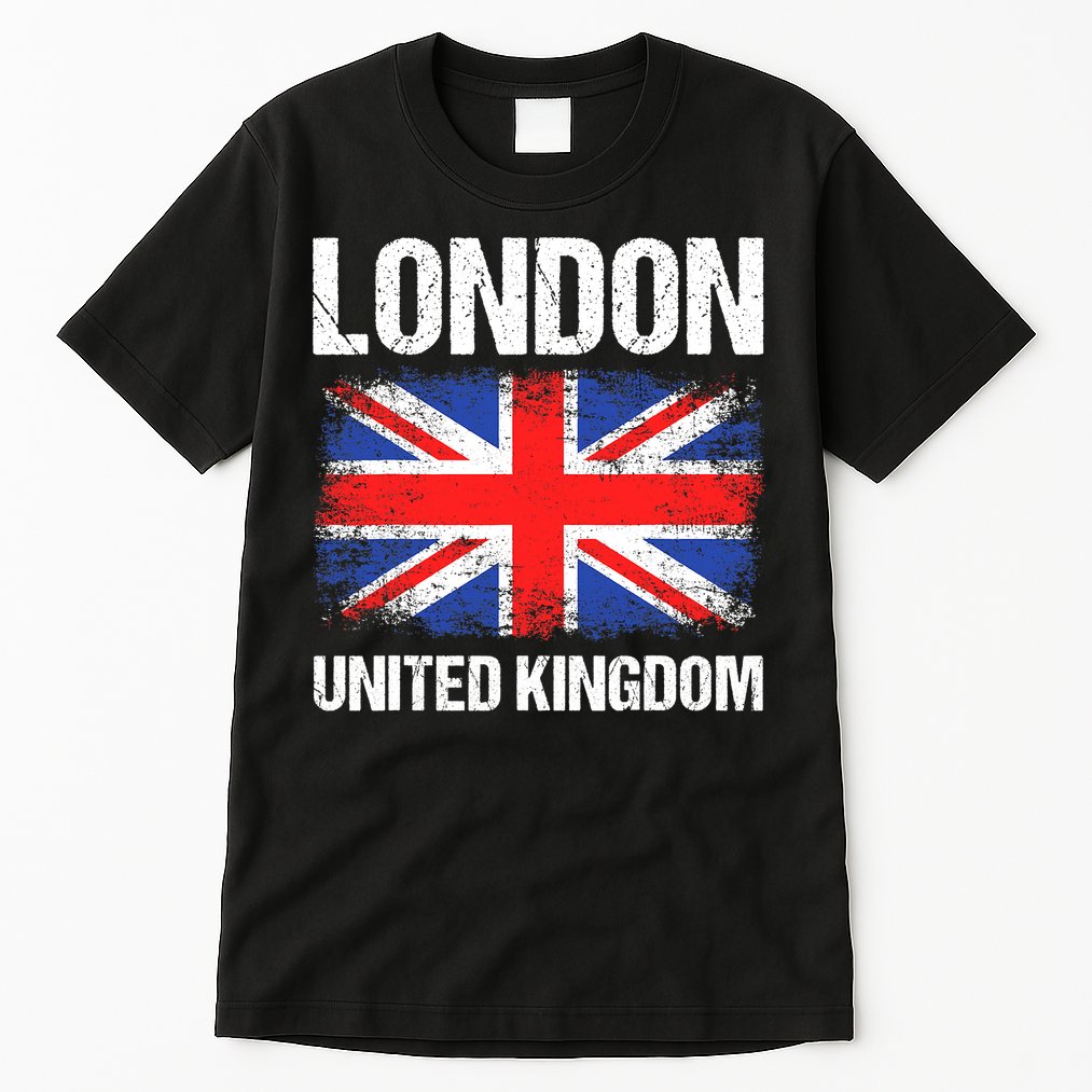 London United Kingdom UK Union Jack England Tall T-Shirt