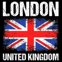 London United Kingdom UK Union Jack England Button
