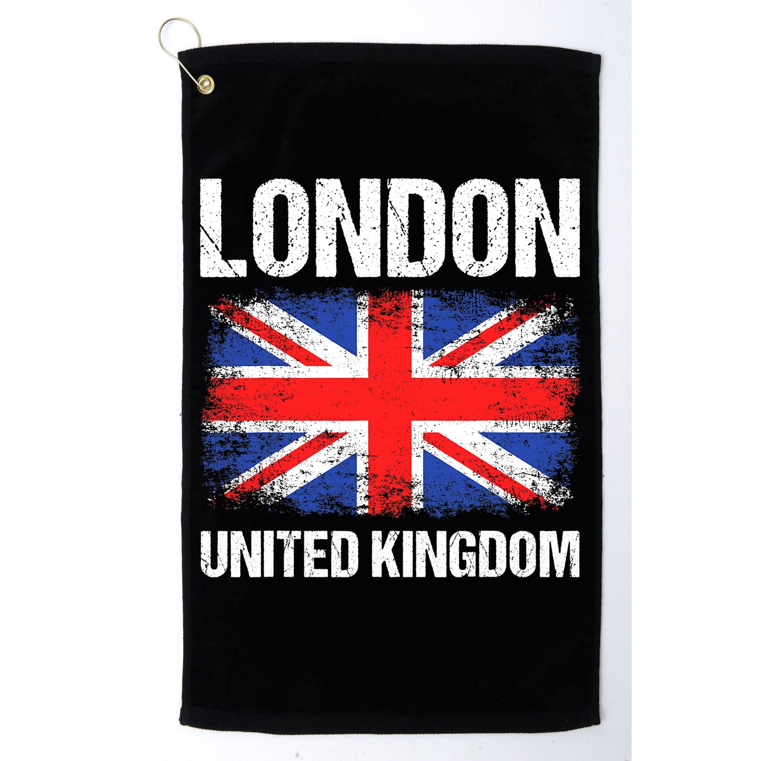 London United Kingdom UK Union Jack England Golf Towel