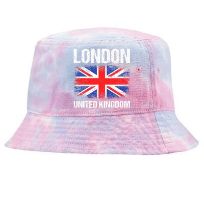 London United Kingdom UK Union Jack England Tie-Dyed Bucket Hat