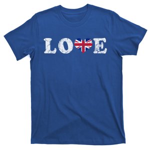 Love United Kingdom Union Jack Flag Heart Family Home Gift T-Shirt