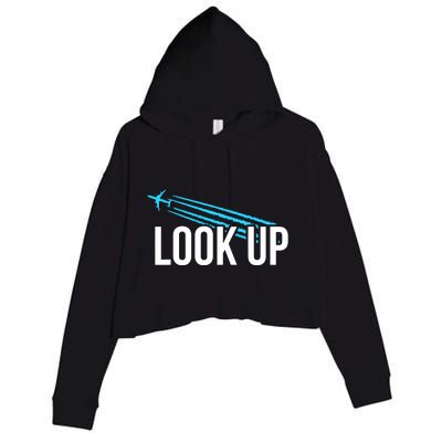 Look Up Crop Fleece Hoodie