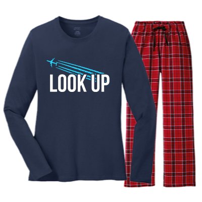 Look Up Women's Long Sleeve Flannel Pajama Set 