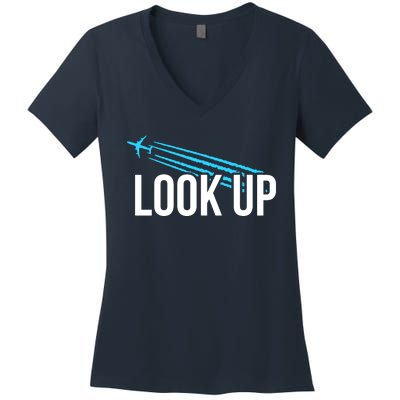 Look Up Women's V-Neck T-Shirt