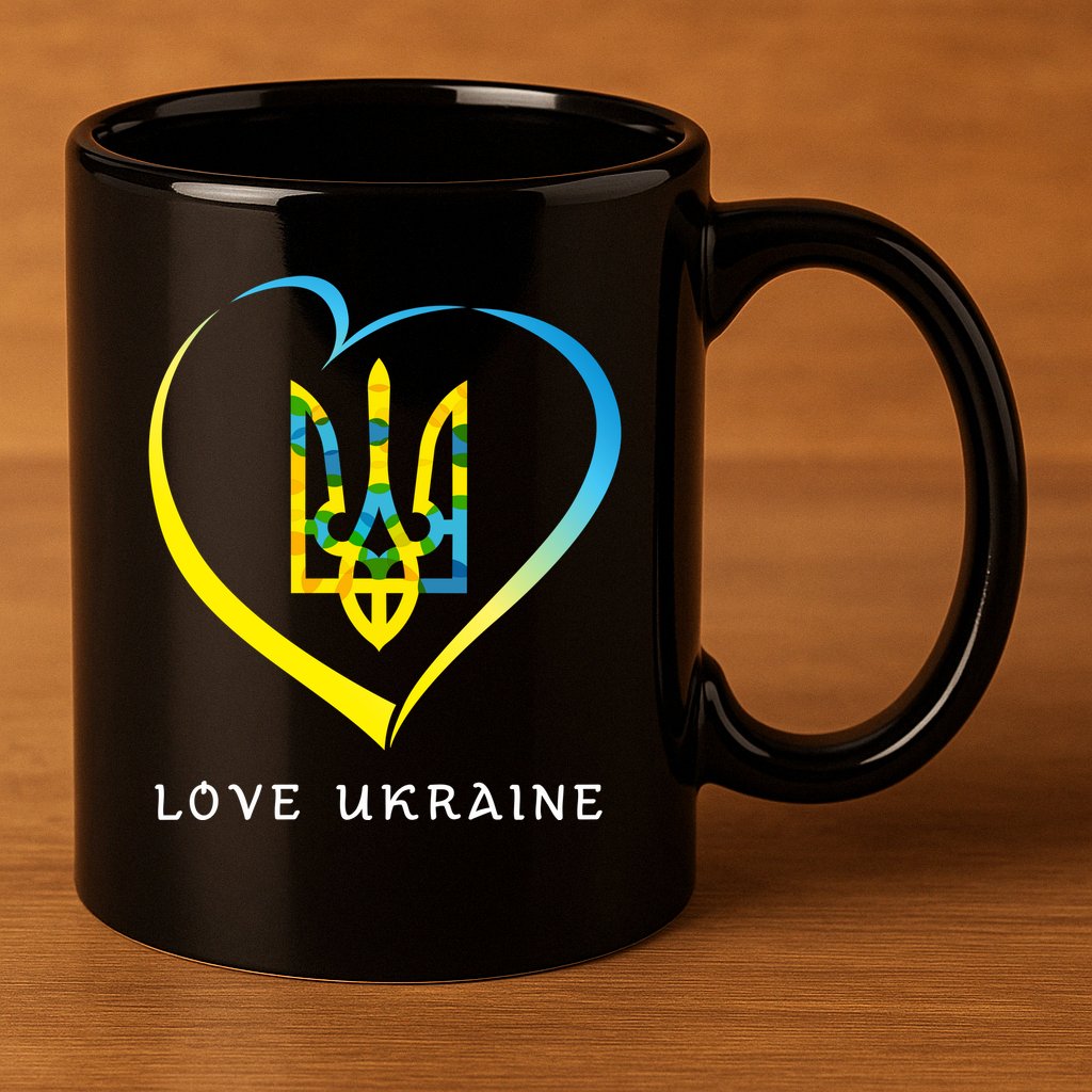 Love Ukrainian 11oz C Handle Ceramic Mug