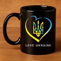 Love Ukrainian 11oz C Handle Ceramic Mug