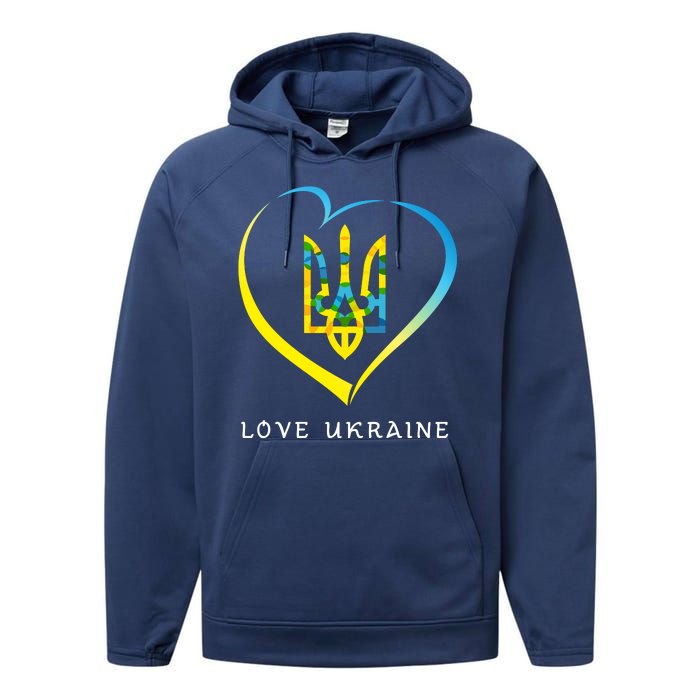 Love Ukrainian Performance Fleece Hoodie