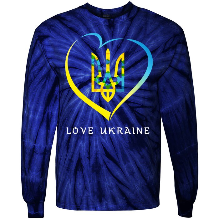 Love Ukrainian Tie-Dye Long Sleeve Shirt