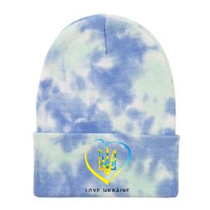 Love Ukrainian Tie Dye 12in Knit Beanie