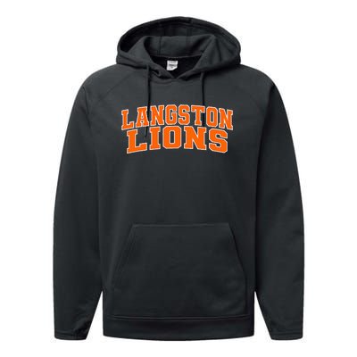 Langston University Lions Performance Fleece Hoodie