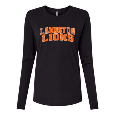 Langston University Lions Womens Cotton Relaxed Long Sleeve T-Shirt